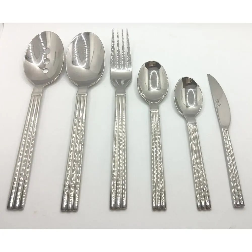 Dansk DAS44 Graves Studio 6 Piece Spoon Fork Knife Set 18/10 Stainless Flatware
